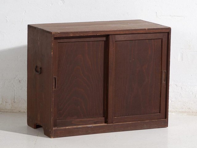 ※時刻表　asian vintage cabinet antique-japanese-sliding-door-