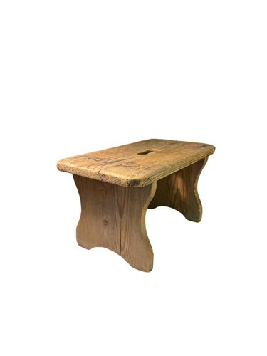 Rustic Milking Stool in Wood for sale at Pamono