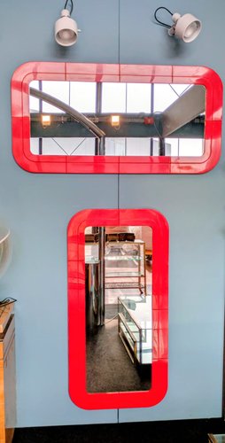 Kartell Vintage Wall Mirrors アンナ・カステリ Modular Wall Mirrors by Anna Castelli for Kartell, Italy, 1970s