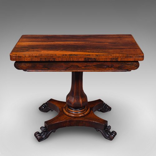 ヴィンテージgame table Antique English Early Victorian Fold-Over Games Table, 1840 for