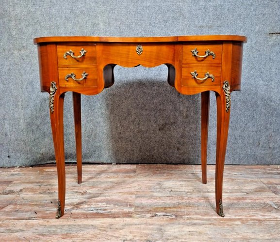 Table à ouvrage, coiffeuse en marqueterie de style Louis XVI, Epoque Napoléon III