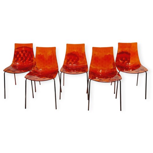 Italian Ice Chairs from Calligaris, 1980s, Set of 5 for sale at Pamono