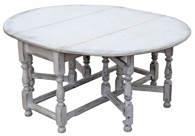 Large Antique Swedish Drop-Leaf Gateleg Dining Table, 1920s for sale at ...