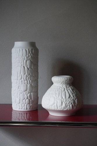 Vase Kaiser Porcelaine Leona, Vase Décoratif, Porcelaine Biscuit, Blanc