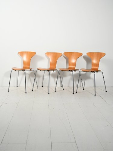 Mosquito Chairs by Arne Jacobsen for Fritz Hansen, 1968, Set of 4