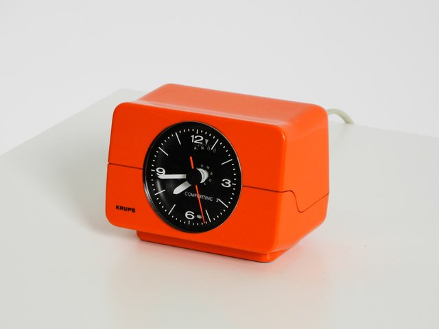 Horloge réveil vintage KRUPS Comfortime 3 orange