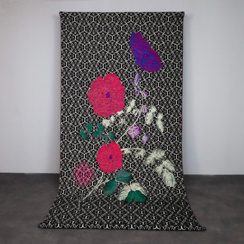 Tapisserie murale tissée en macramé avec feuilles, Art mural corde Chic, glands en feuilles