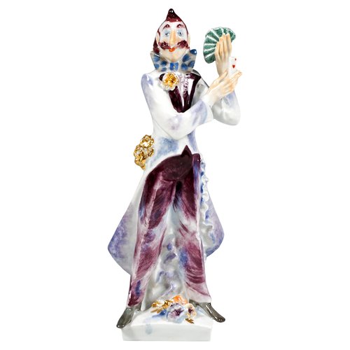 Magician with Cards Circus Figurine by Peter Strang for Meissen