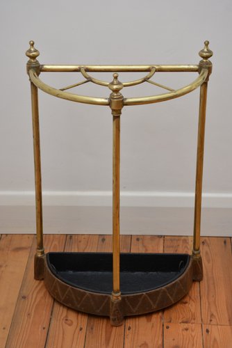 Antique Victorian Umbrella Stand in Brass, 1870 for sale at Pamono