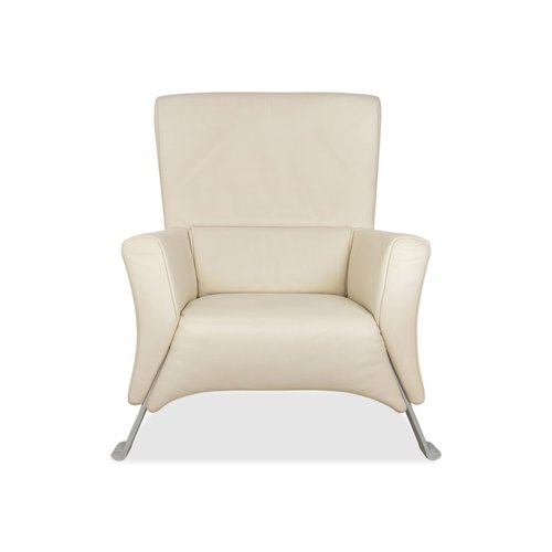 Leather 322 Armchair White Cream from Rolf Benz for sale at Pamono