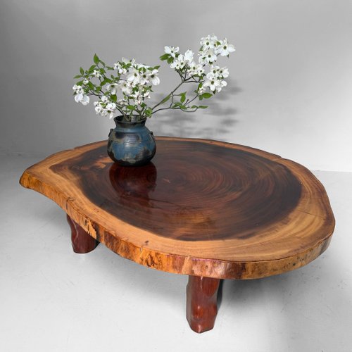 ✨お値下げ✨OLD KARIMOKU COFFEE TABLE VINTAGE Vintage Japanese Keyaki Tree Trunk Table, 1960s for sale at Pamono