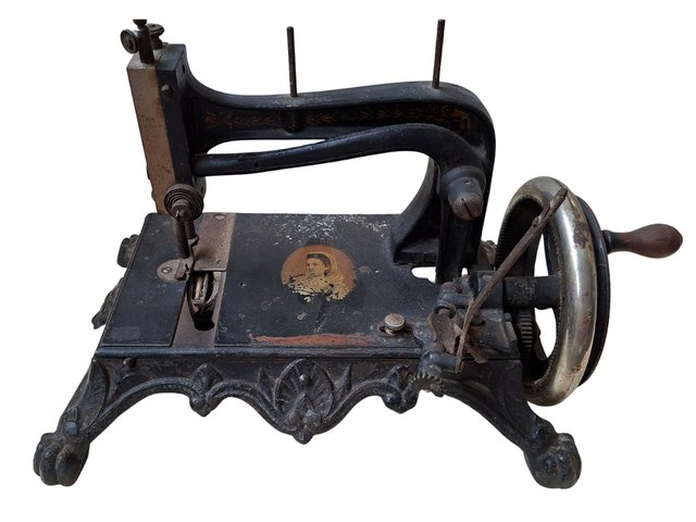 French antique gilet stitch processing ① Antique Late 19th Century Renania Sewing Machine from Junker & Ruh
