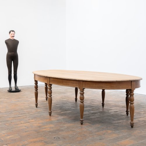Large Oval Oak Table, France, 1900s for sale at Pamono