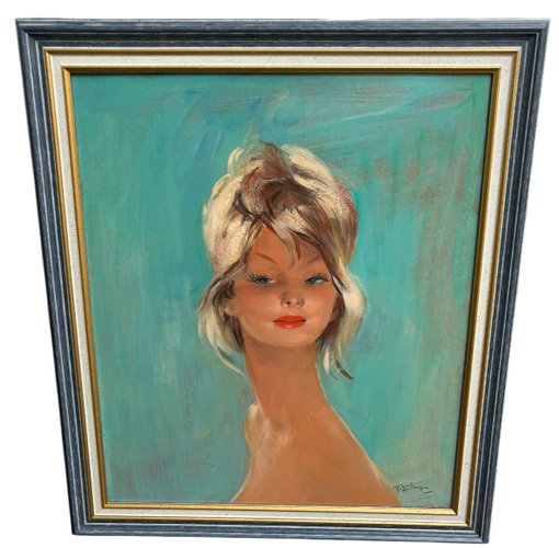 Jean Gabriel Domergue, Portrait of Marie Chantal, 1890s, Oil