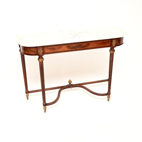 フランス アンティーク Marble Top Consol Table テーブル French Walnut Console Table with Marble Top, 1930s for sale at Pamono