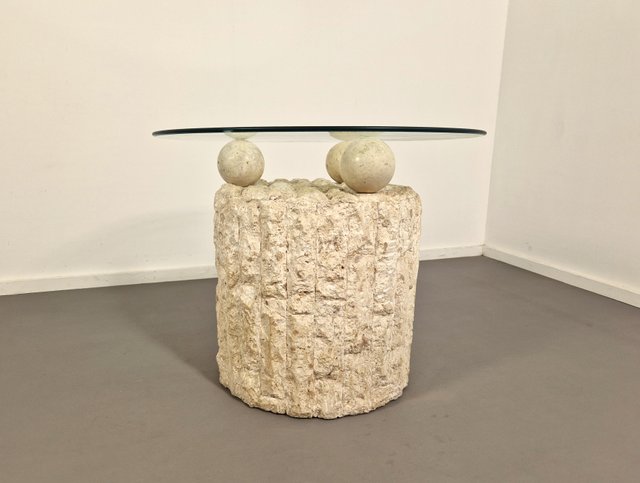 ラスト１点です！廃盤・旧型クラッシュゲートLIZAⅢ COFFEE TABLE② fossil-stone-coffee-table-