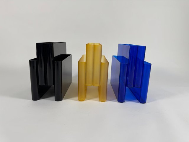 Black Magazine Rack by Giotto Stoppino for Kartell, 1970s for sale