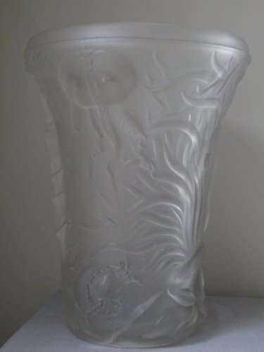 Barolac Rosice Glassworks Vase STIEFMÜTTERCHEN    #p041 