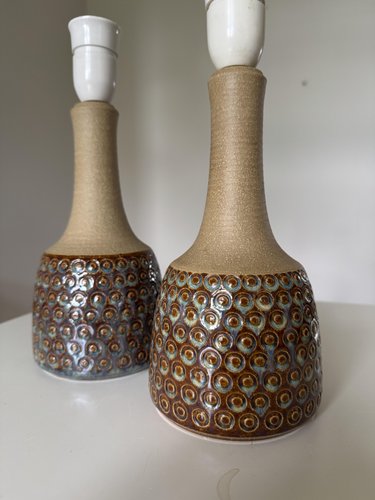 Table Lamps by Einar Johansen for Søholm Stentøj, 1970s, Set of 2