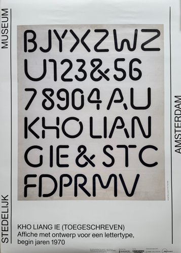 Exhibition Poster with Design for a Typeface by Kho Liang Ie