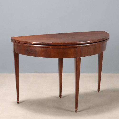 Mahogany Console Table 半円形 コンソールテーブル Half-Moon Console Table in Mahogany for sale at Pamono