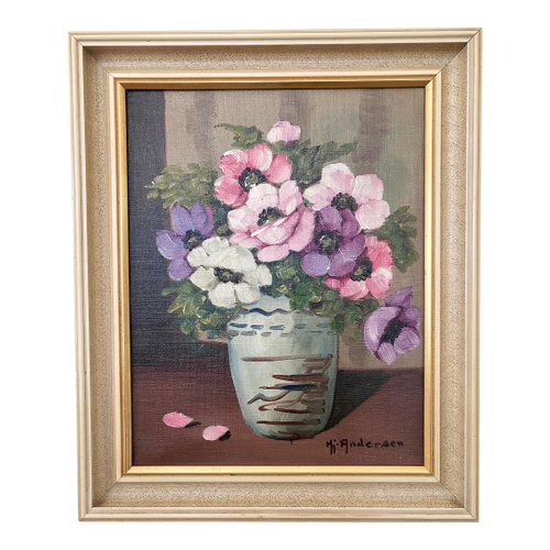 HJ. Andersen, Still Life Composition, 1960s, Oil Painting on