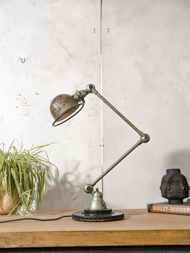 French Rustic Workshop Lamp on Brake Disc from Jieldé, 1950s for