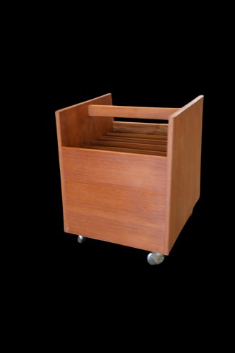 LP Stand or Magazine Rack in Teak by Rolf Hesland for Bruksbo