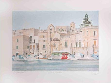 Rosanna Cattaneo 絵画 Rosanna Cattaneo, When the Port Is Silent, 1990s, Lithograph for