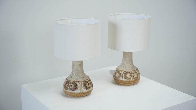 Ceramic Table Lamps from Svend Aage Jensen, 1970s, Set of 2 for