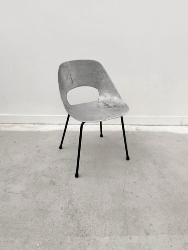 Tulip Chair in Aluminium by Pierre Guariche for Steiner, France 
