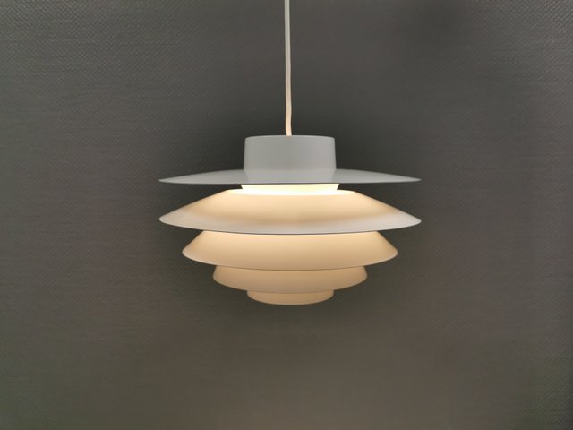 Vintage Danish Verona Lamp in White Lacquer by Svend Middelboe for