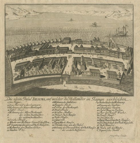 Nagasaki Japan Voc Engraving, 1736 for sale at Pamono