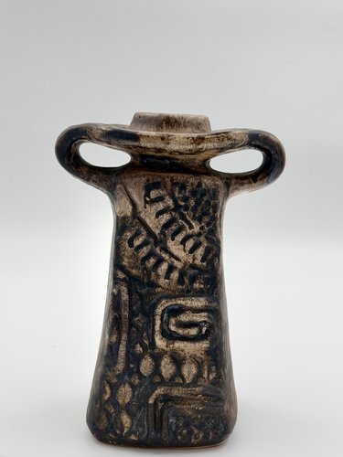 Mid-Century German Brutalist Sculptural Ceramic Candleholder