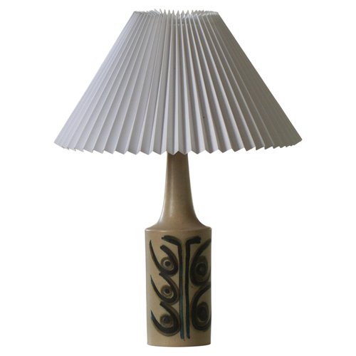 Danish Modern Stoneware Table Lamp in Glazed Ceramic, Okela, 1960s