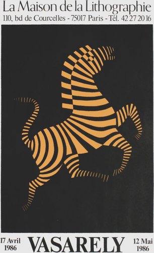 Expo Maison de la Lithographie Poster by Victor Vasarely, 1987 for