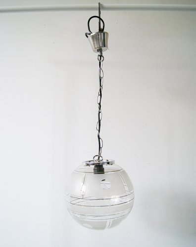 Glass Ball Hanging Light 1970s