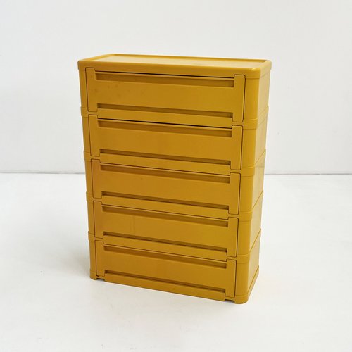 Red Model 4964 Chest of Drawers by Olaf von Bohr for Kartell