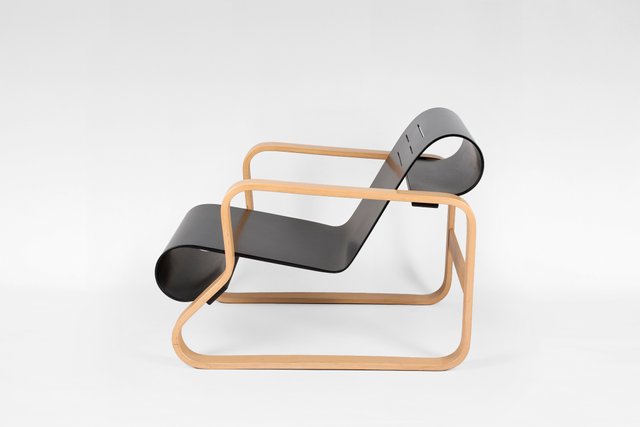 Vintage Plywood Model 41 Paimio Lounge Chair by Alvar Aalto for