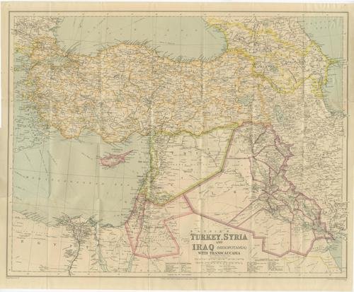 洋書 Philips' Imperial Maps - Turkey Philips Imperial Map of Turkey with Syria and Iraq and