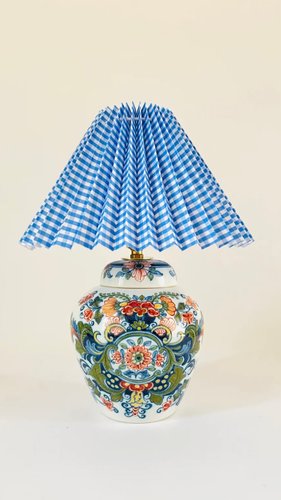 Antique Royal Tichelaar Mini Makkum Lamp from Royal Delft for sale