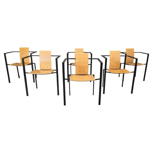 Postmodern Dining Chairs by Karl Friedrich Förster for KFF, 1980s