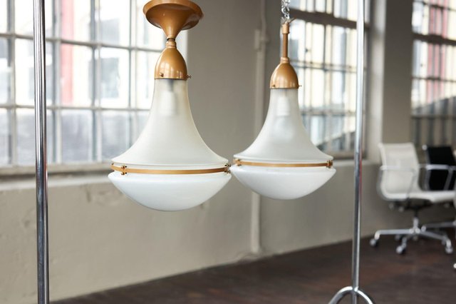 Large Luzette Hanging Lights by Peter Behrens, Set of 2 for sale
