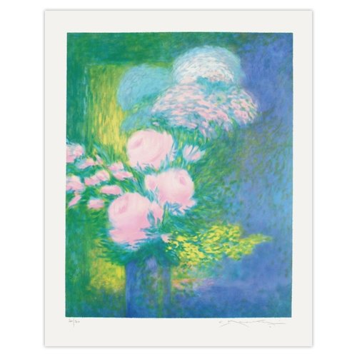 Claude MANOUKIAN リトグラフ Claude Manoukian, Bouquet of Flowers, 1985, Lithograph for sale at