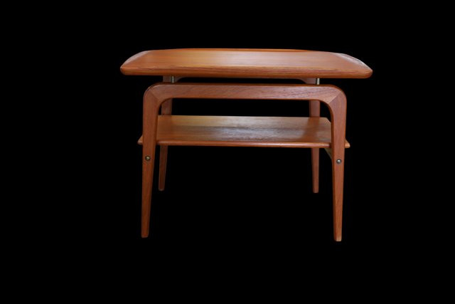 Side Table in Teak by Arne Hovmand Olsen, 1960s for sale at Pamono