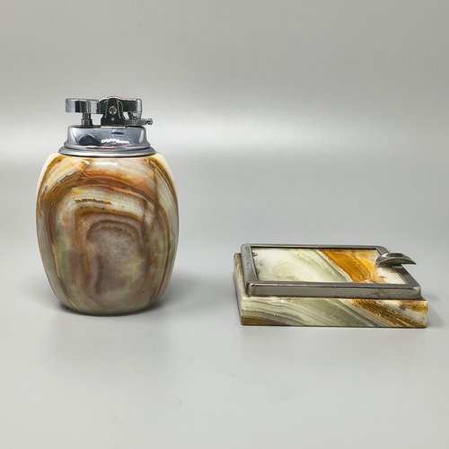 vintage chrome and onyx cigarette holder Lot Vintage onyx cigarette case still