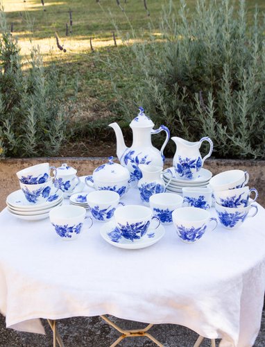 Vintage Blue Flower Blå Blomst Coffee Set from Royal Copenhagen
