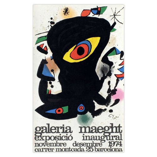 Expo 74 Barcelona Inaugural Galeria Maeght Poster from Joan Miro