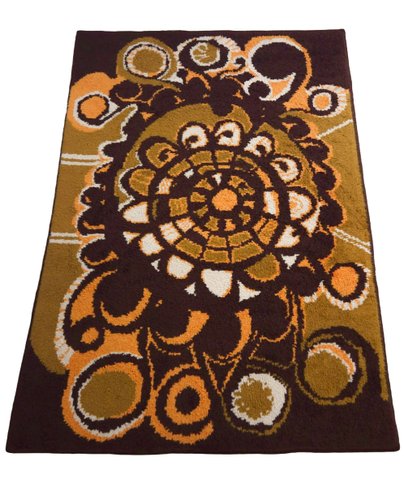 Mid-Century Modern Handmade Rug in Wool, Germany, 1970s