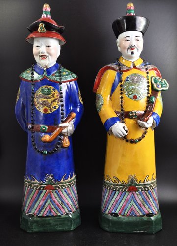 You Chanzi, chinesische Qing-Kaiser-Figuren, Fujian Huigua Mark, 1920er, Porzellan bei Pamono kaufen
